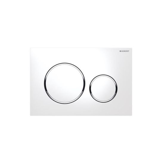 ABS Inwall Cistern Push Button White with Chrome Trim