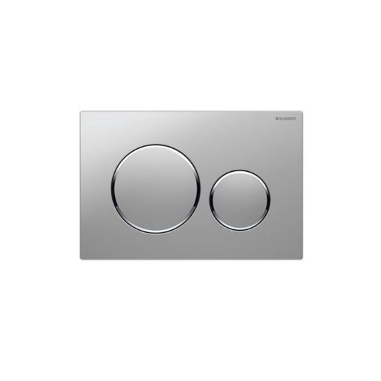 ABS Inwall Cistern Push Button Matte Plate with Chrome Trim