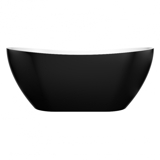 1660*780*665mm Free Standing Bathtub Gloss Black and withe NON OVERFLOW