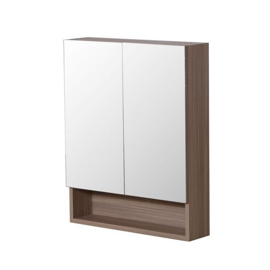 Stella 600L*750H*155Dmm Oak Bathroom Shaving Cabinet Mirror Medicine Cabinet 2 Doors