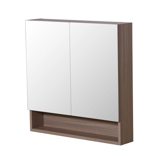 Stella 750L*750H*155Dmm Oak Bathroom Shaving Cabinet Mirror Medicine Cabinet 2 Doors