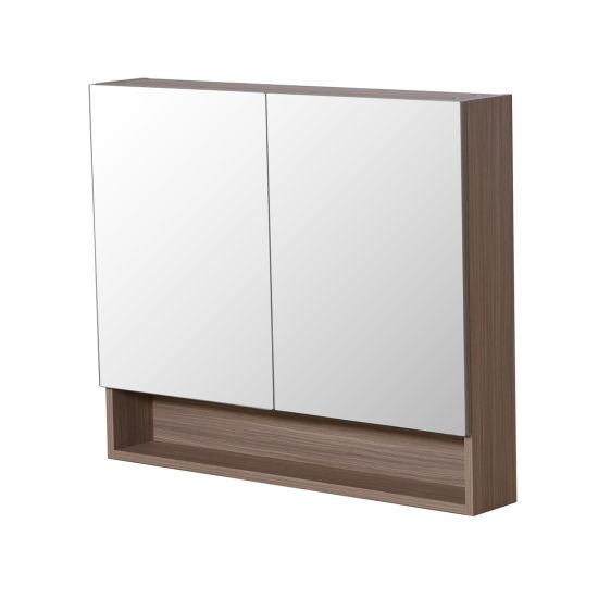 Stella 900L*750H*155Dmm Oak Bathroom Shaving Cabinet Mirror Medicine Cabinet 2 Doors