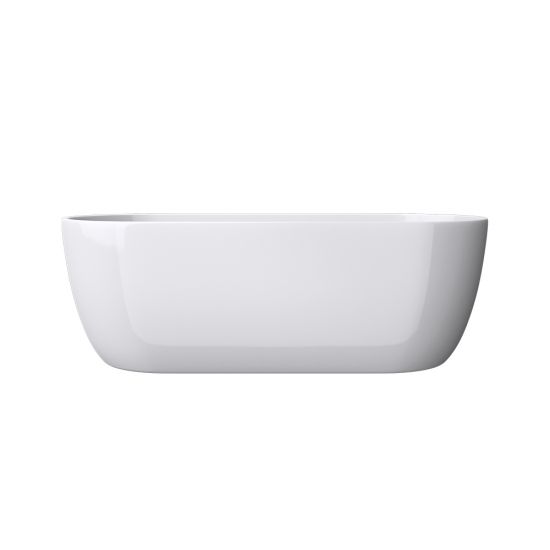 1700mm Oval Gloss White Acrylic Free Standing Bathtub No Overflow