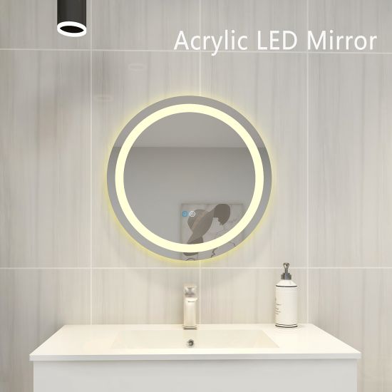 IP44 Waterproof Milano Vistula 10W LED Round Bathroom Mirror with Touch Sensor 