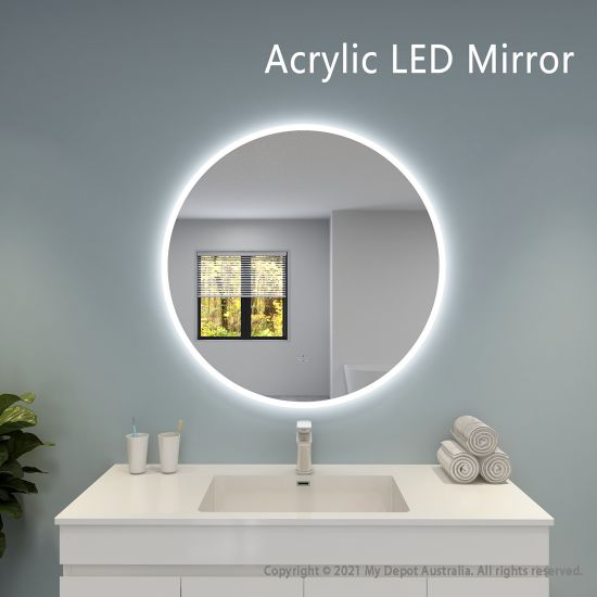 900mm Round 3 Color Frontlit Bathroom LED Mirror(Touchless Sensor Switch)
