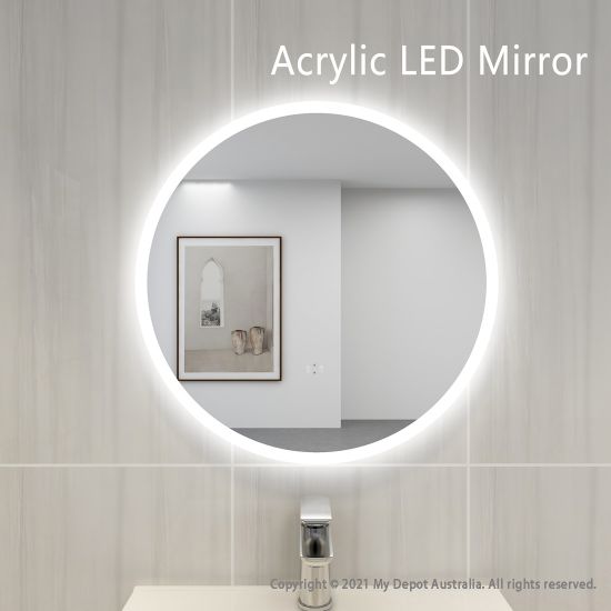 600mm Round 3 Color Frontlit LED Mirror(Touchless Sensor Switch)