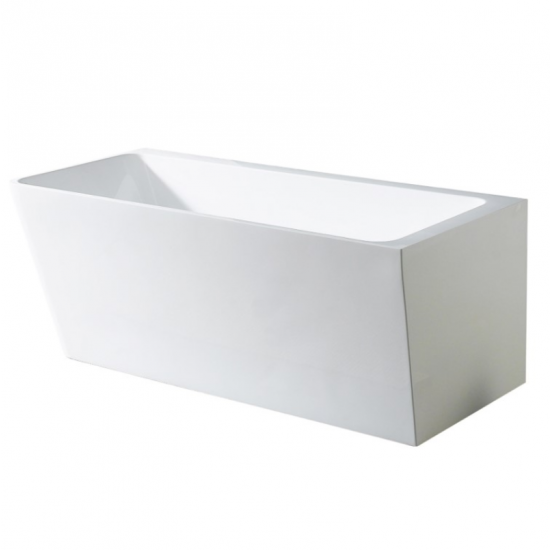 1690MM Back To Wall Bathtub Right Corner Fit Gloss White Acrylic