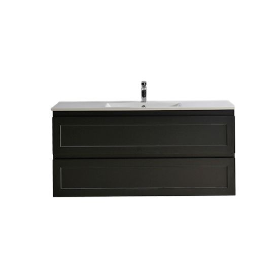 1200*460*560mm Fremantle Matte Black Wall Hung Bathroom Vanity 2 Drawers (Cabinet Only)