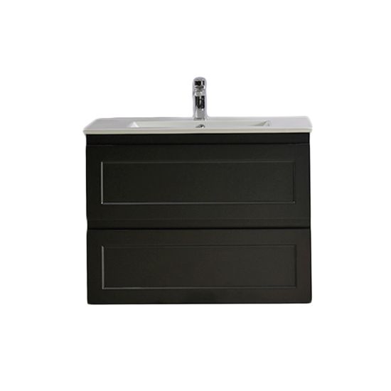 750*460*560mm Fremantle Matte Black Wall Hung Bathroom Vanity (Cabinet Only)