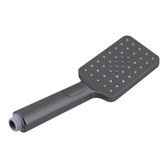 Square 3 Functions Gun Metal Grey Rainfall Handheld Shower Head