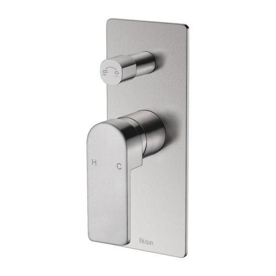 Flores Wall Mixer with Diverter Brushed Nickel