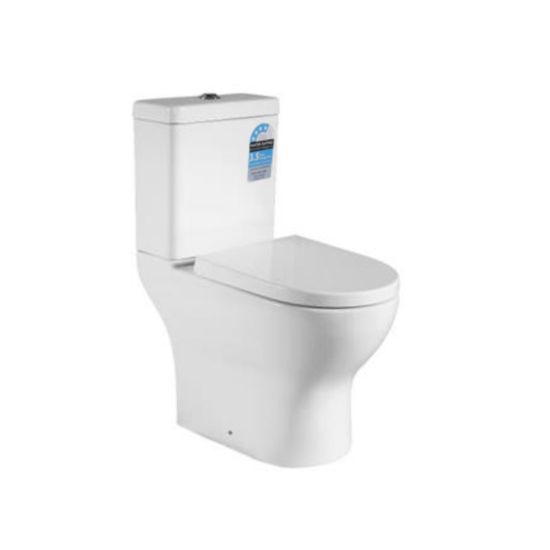 665*375*830mm Bela Skew Toilet Suite Box Rim Pan 4.5/3 Liters Dual Flush