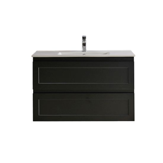 900*460*560mm Fremantle Matte Black Wall Hung Bathroom Vanity (Cabinet Only)