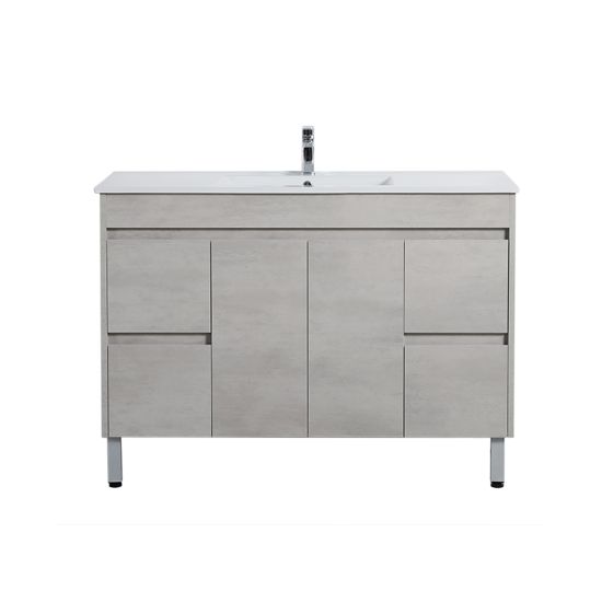 1200*460*860mm Polywood Concrete Grey Freestanding Bathroom Vanity (Cabinet Only)