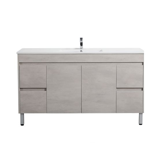 1200*460*860mm Polywood Concrete Grey Freestanding Bathroom Vanity (Cabinet Only)