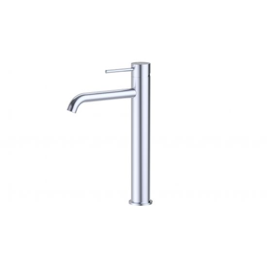Otus Slimline SS Highrise Basin Mixer Curved Spout in Chrome