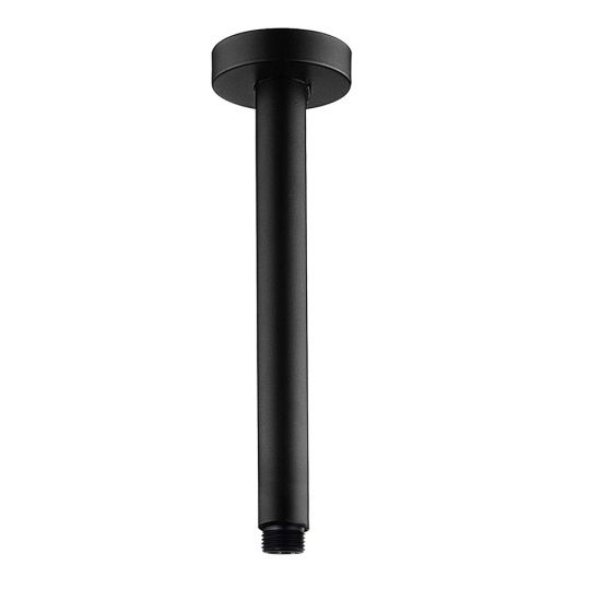 Pentro Matte Black Round Ceiling Shower Arm 200mm