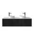 1490mm Kiama Bottega Oak 2S/DW 1M/DR Fluted Wall Hung Vanity Cabinet Only