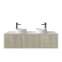 1500mm Kiama Coastal Oak 2 Drawers 1 Door Narrow Fluted Wall Hung Vanity Cabinet Only