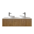1500mm Kiama Prime Oak 2 Drawers 1 Door Fluted Wall Hung Vanity Cabinet Only