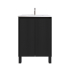 600mm Brio Matte Black 2PAC Coating PVC Freestanding Elegant Wave-Like Fluted Design Bathroom Vanity Cabinet Only