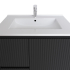 750mm Brio Matte Black 2PAC Coating PVC Freestanding Elegant Wave-Like Fluted Design Bathroom Vanity Cabinet Only
