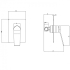Square Brushed Nickel Built-in Shower Mixer(Brass)