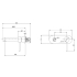 Round Matte Black Bathtub/Basin Wall Mixer With Spout