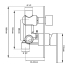 Round Chrome Shower/Bath Mixer Diverter