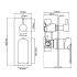 Solid Brass Black Bath/Shower Wall Mixer with Diverter Wall Mounted
