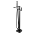 Gun Metal Grey Freestanding Bath Mixer With Handheld Shower