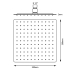 Super-slim Square Black Rainfall Shower Head 300mm