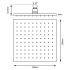 Square Gun Metal Grey Brass Rainfall Shower Head 250mm