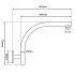 Round Black Swivel Wall Mounted Shower Arm