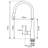 Round Brushed Nickel Pull Out Kitchen Sink Mixer Tap
