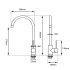 Round Brushed Nickel Kitchen Sink Mixer Tap