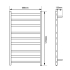 Square Chrome Electric Heated Towel Rack 9 Bars