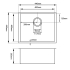 1.2mm Dark Grey Stainless Steel Handmade Single Bowl Top/Undermount Kitchen/Laundry Sink 440*440*205mm