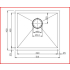 304 Stainless Steel Hand-made Single Bowl Kitchen Sink(Round Edges) 510*450*230mm