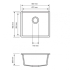 Carysil Magic Salsa Concrete Grey Single Bowl Granite Kitchen Sink 457*406mm