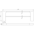 Cora  Double Towel Rail 600mm Brushed Gold