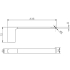 Cora Round Cornered Rectangle Towel Bar Brushed Nickel