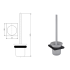 Cora Toilet Brush Holder Matt Black