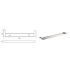 600mm Flores Double Towel Rail Brushed Nickel Brass