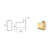 Flores Robe Hook Brushed Yellow Gold Brass