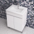 600MM Gloss White MDF Bathroom Vanity 2 Doors Free standing Cabinet Only 