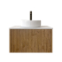 600mm Kiama Prime Oak 1 Drawer Narrow Fluted Wall Hung Vanity Cabinet Only