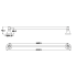 Clasico Single Towel Rail 600mm Chrome