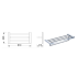 Aiko Square Towel Shelf Chrome