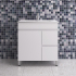 750MM Narrow Gloss White MDF Bathroom Vanity Right Drawers Free standing Cabinet Only